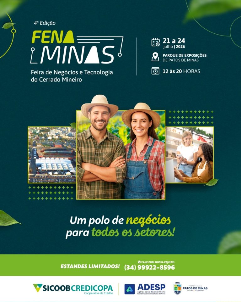 FENAMINAS 2026 DEVE MOVIMENTAR R$ 1 BILHÃO EM NEGÓCIOS NO CERRADO MINEIRO